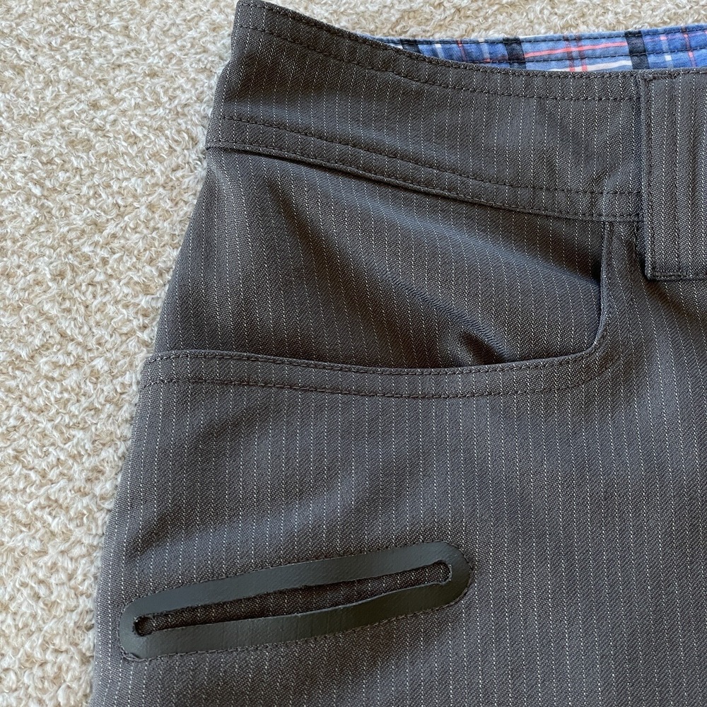 Lululemon Cadence Commute Shorts Mens 30 10" Inseam Gray Pinstripe Cargo Casual - Picture 6 of 15